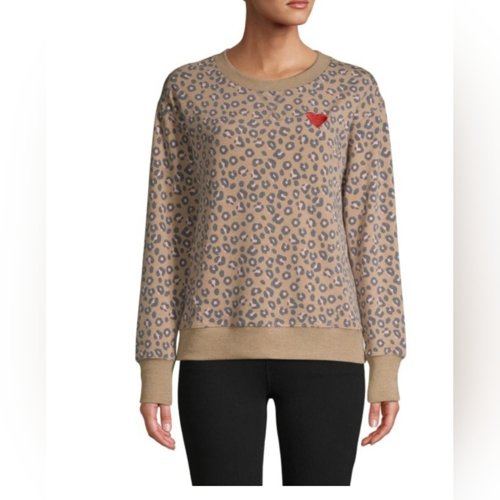 C&C California Weekending Leopard Pullover Size 2XL